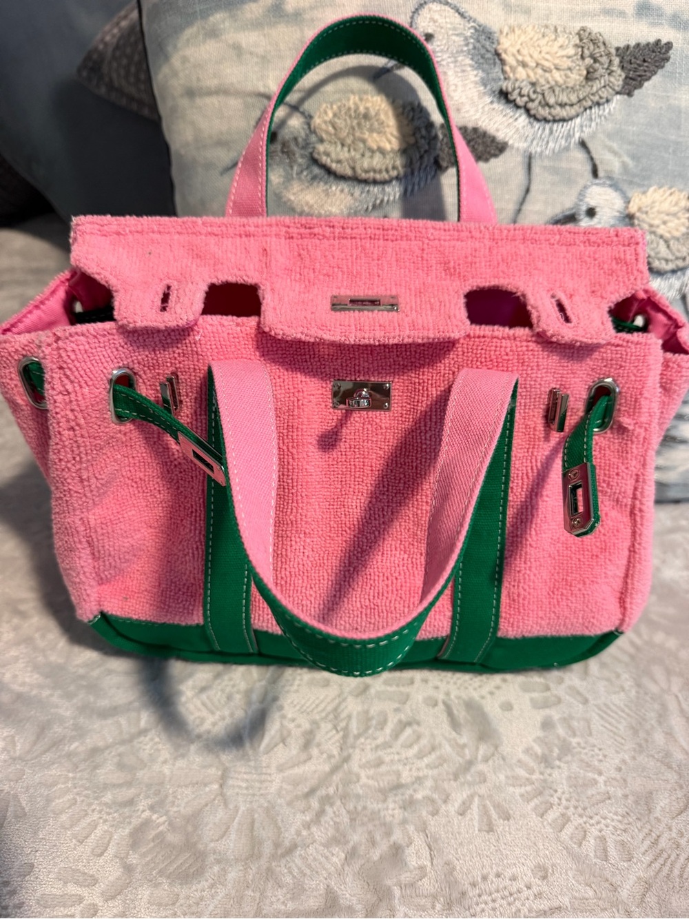 Pink & Green Women's Small Tote Bag